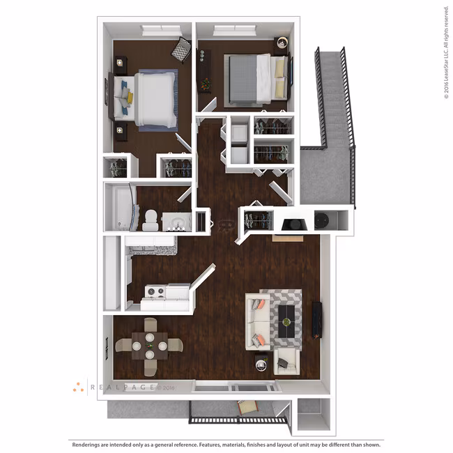 2 Bedroom 1 Bathroom H09 floor plan